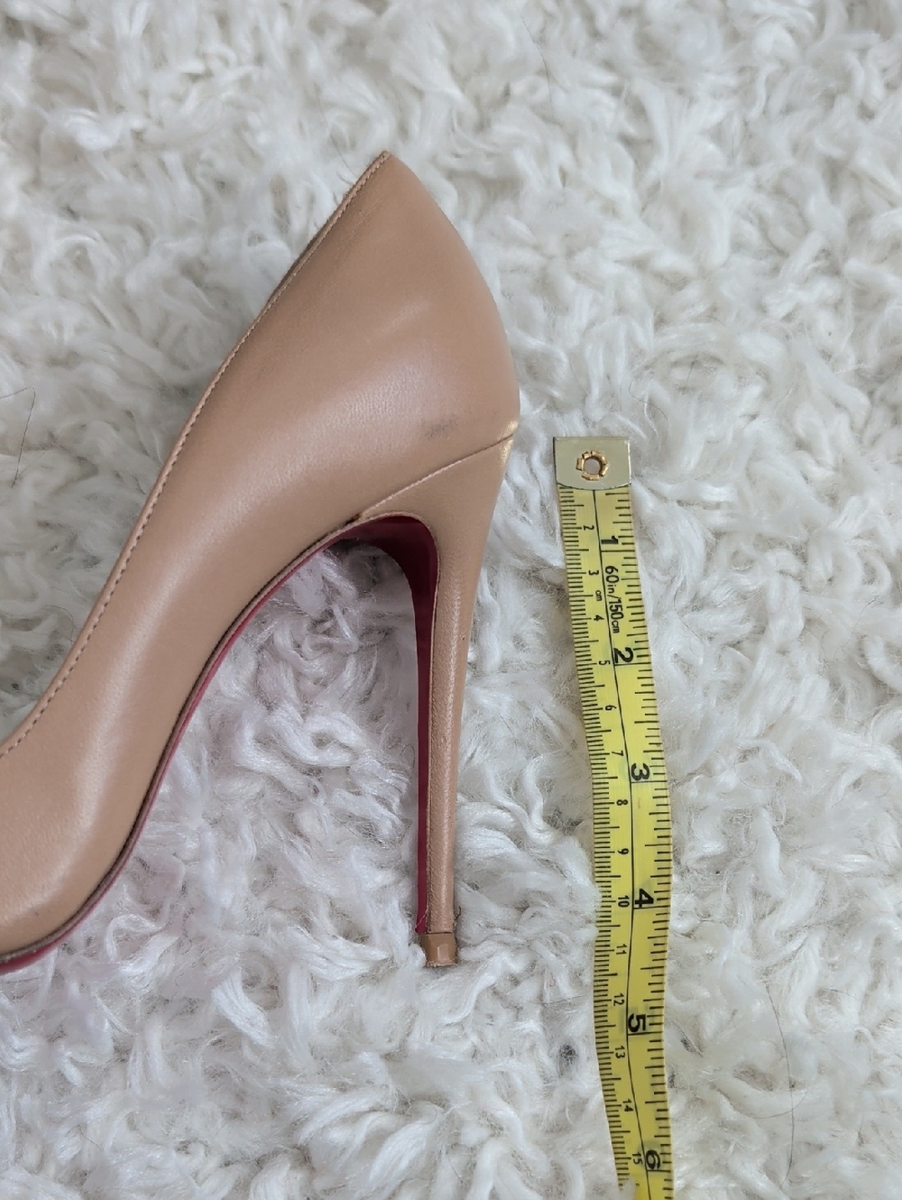 Christian Louboutin Iriza Nude Leather Pointed Toe Pumps - Picture 12 of 14